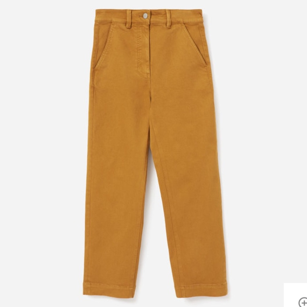 Everlane straight leg crop (short) in golden brown